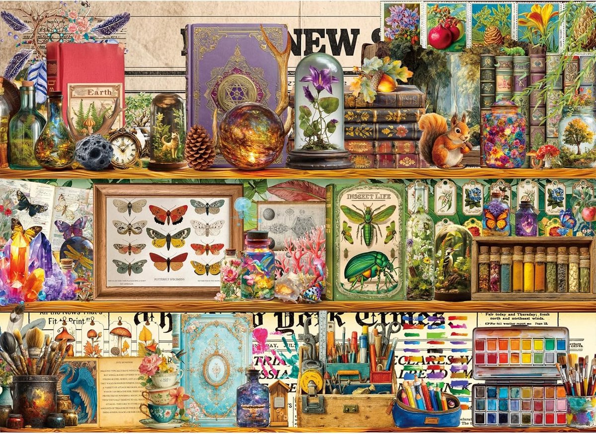 Puzzel 1000 stukjes - Familie Puzzel - Ontspanning Thuis - Gedetailleerd Ontwerp - 70x50 cm - Fantasy Boekenplank