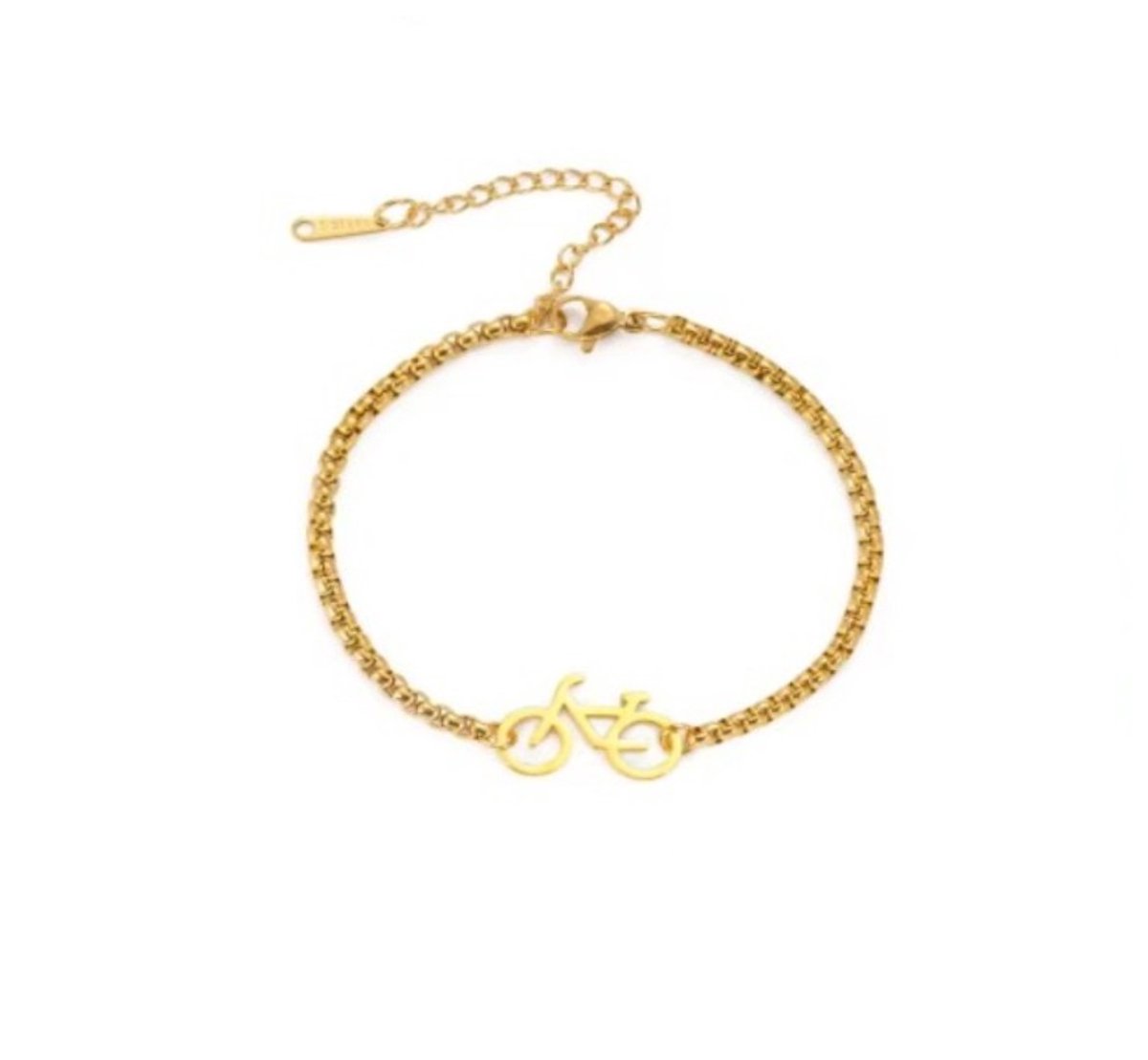 SportPresent® - Armband - Fietsen - Goud - Triathlon - Wielrennen - 70.3 - Sieraden - Verstelbaar - Kado - Sport - Teamkado - Sportsieraad