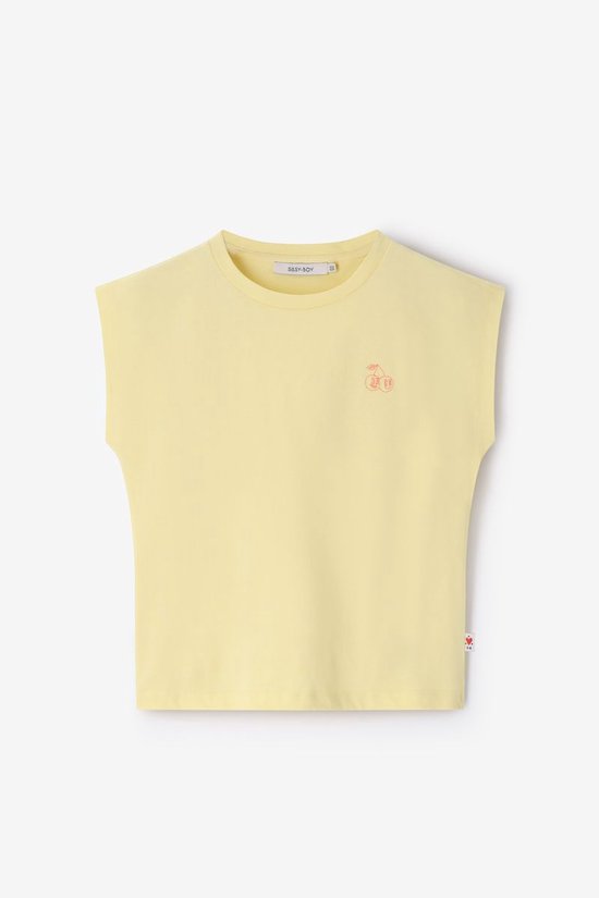 Lichtgeel T-shirt Met Embroidery