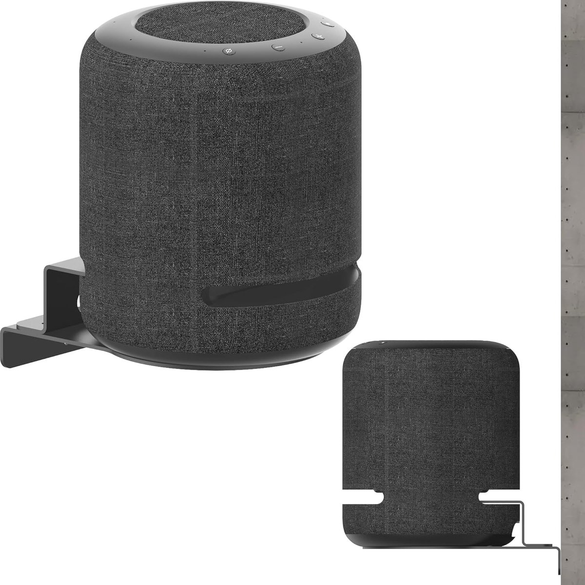 Wand Luidspreker Standaard - Muurbeugel Speaker - Ruimte Besparen - Verstelbare Hoek - 300 Gram - Zwart