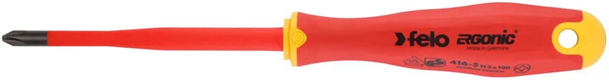 Felo Ergonic Vde E-slim Plus Minus H Kruiskopschroevendraaier Rood 2