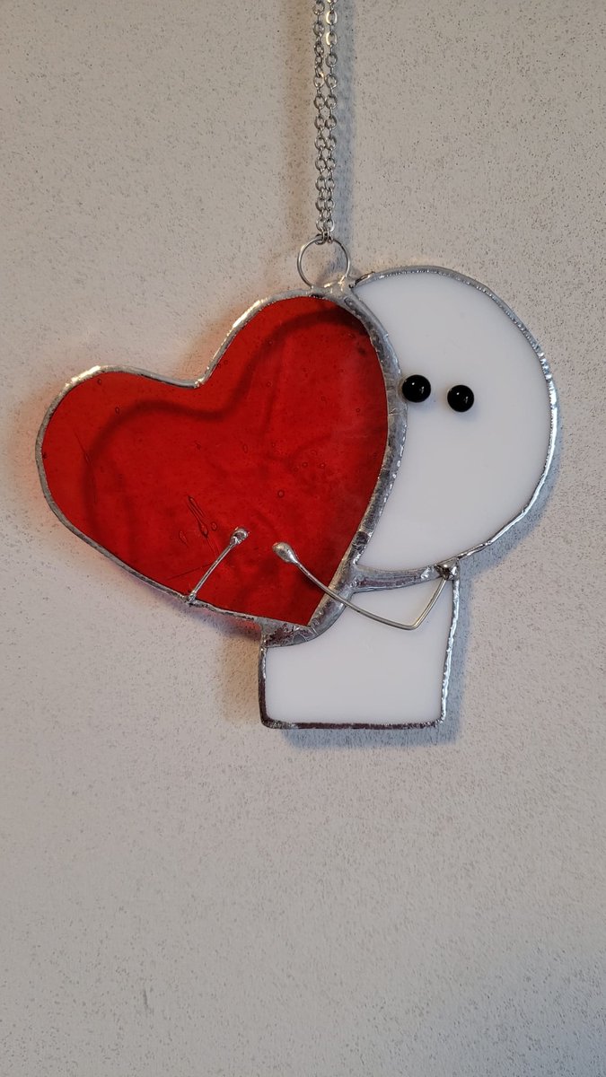 MM DECO - Tiffany hanger Ik houd zoveel van jou - rood wit 9x18 cn - handgemaakt - liefdes geschenk- Moederdag cadeau