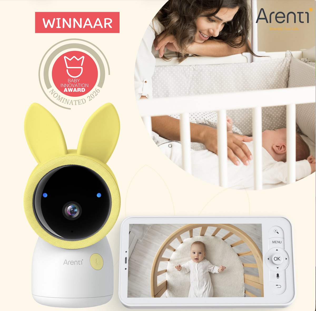 Google Arenti AINanny A5 Kit 5MP - Wifi Baby Monitor - Wifi Babyfoon met 5 inch scherm - Ultra HD 2K Resolutie thumbnail 4