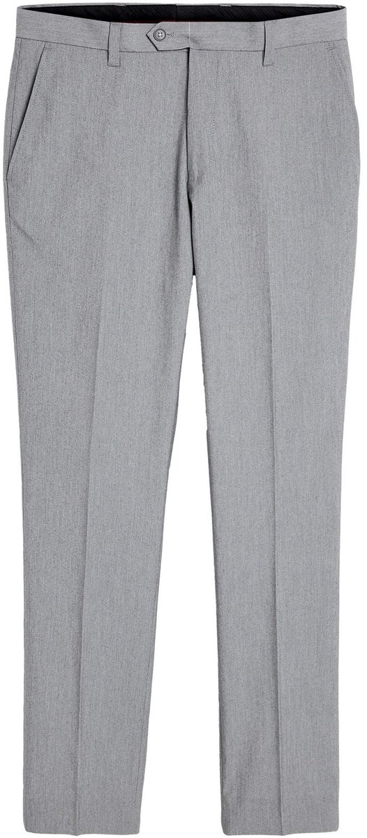 Next - Heren - Normale Pasvorm - Chique stretchy broek - Grijs