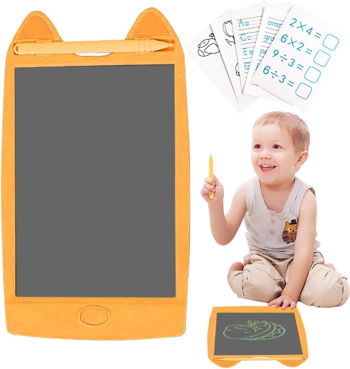 LCD Schrijftablet - Digitale Tekenkaart - Kinderen Leren Tekenen - Veilig Ontwerp Afgeronde Hoeken - 25 x 14 cm