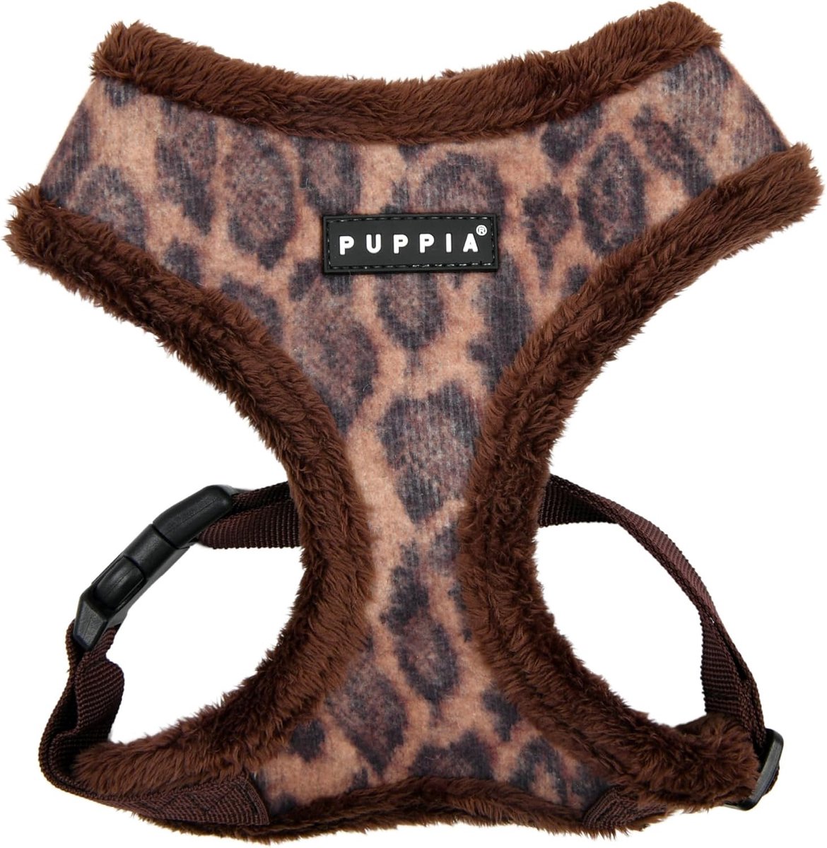 Hondenjas Tuigje - Winter Kleding - Comfortabele Wandelingen - Verstelbare Borstband - Maat S - Bruin Leopard