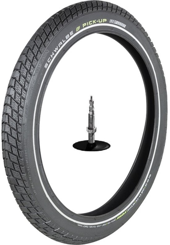 set Schwalbe Pick UP E-cargo band Cargobike buitenband + binnenband 20 x 2.35 inch -...