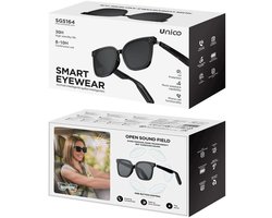 Bluetooth Audio Zonnebril – Urban Design – Draadloze Muziek & Bellen – UV400 Bescherming – Open-Ear Audio – Smart Glasses voor Wandelen & Autorijden – Zwart