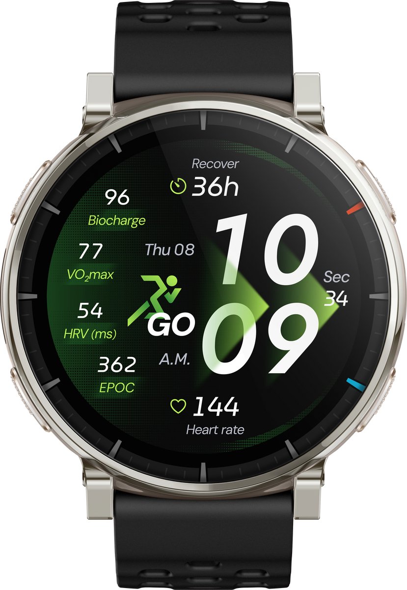 Amazfit Active 3 Premium Apex Silver (Zilver Zwart)