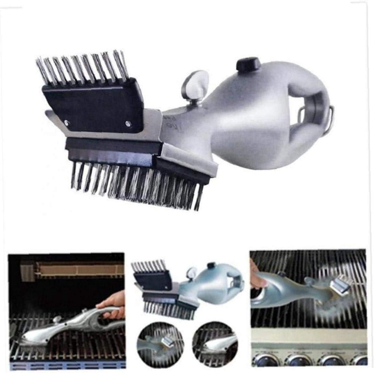 Grill Borstel - BBQ Schoonmaker - Grill Reinigen - Stoom Kracht - 37 x 5 x 5 cm