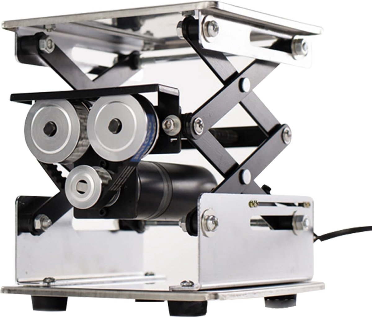 Elektrisch Hefplatform - Verstelbare Tafel - Laboratorium Werk - Afstandsbediening Bediening - 10kg Capaciteit - Zilver
