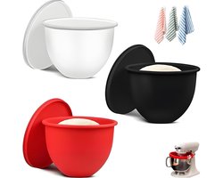 Keukenmixer Liners - Siliconen Mengkom - Bakken Koken - Warm & Koudbestendig - 5 Liter Kom - Set van 3