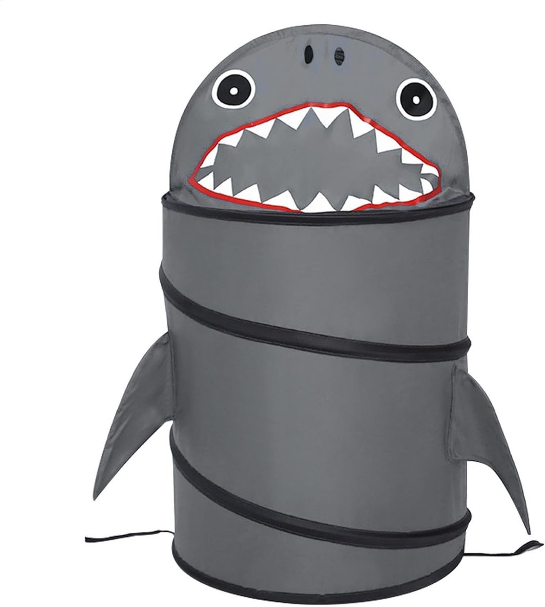 Speelgoed Organizer - Opbergmand - Kinderkamer - Leuk Haai Design - 37x57cm - Grijs