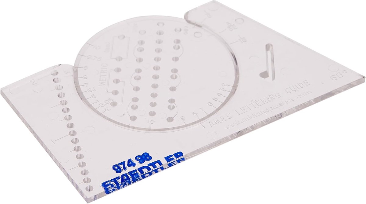 Lettering Sjabloon - Tekenhulp - Precisie Tekenen - Duurzaam Plastic - 3 x 5.75 inch
