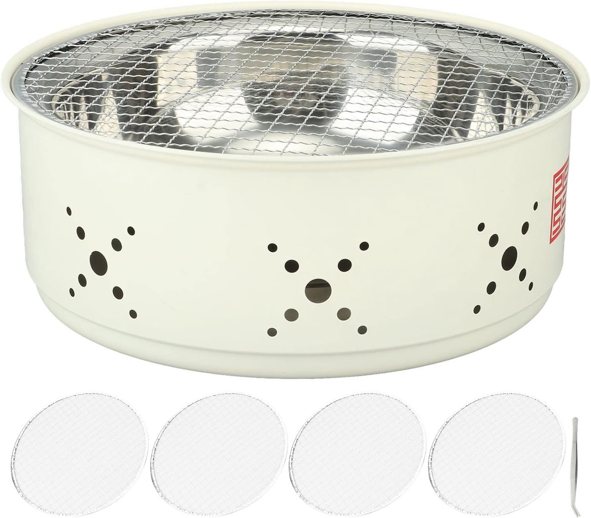 Draagbare barbecue - Mini grill - Buiten koken - Lichtgewicht roestvrij staal - 30x29x13 cm