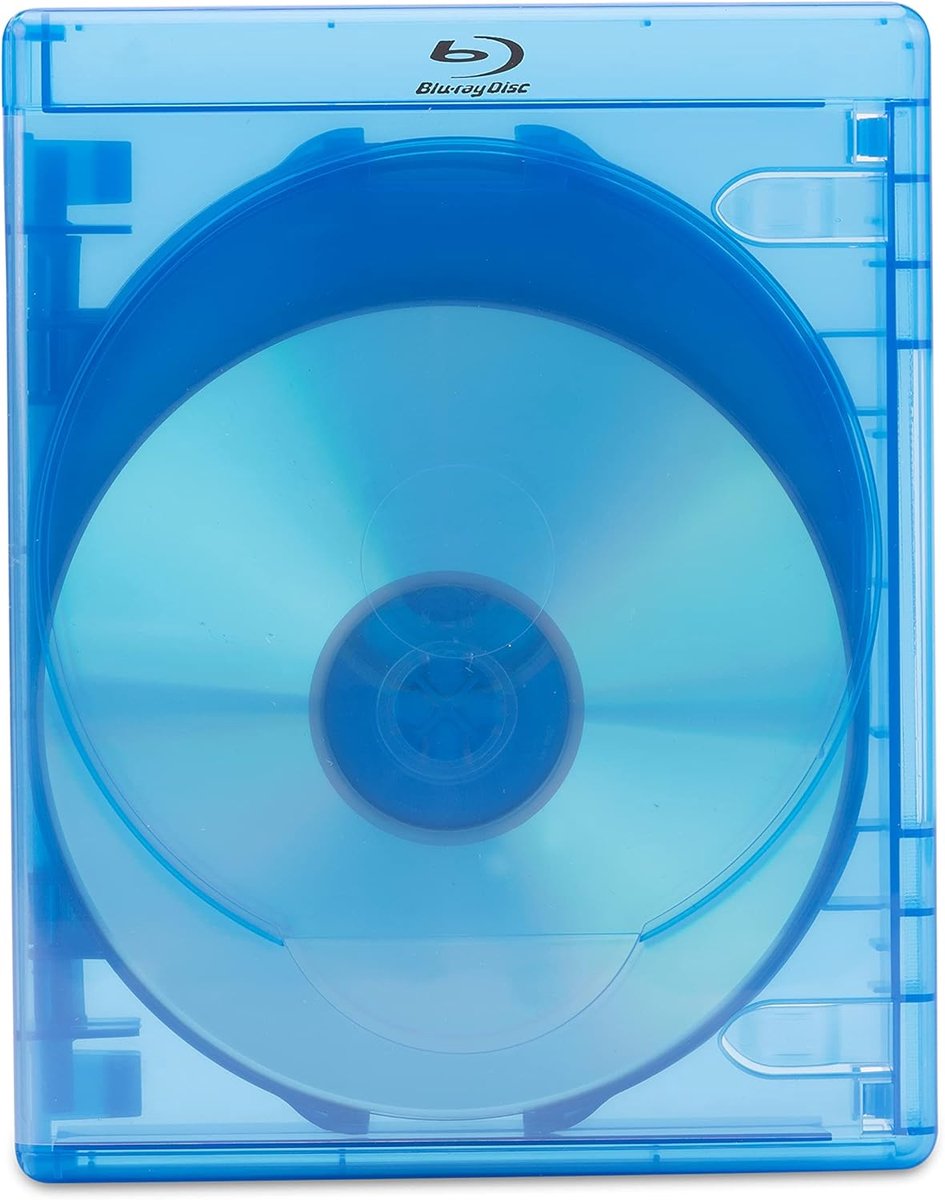 Blu-ray Behuizing - Opslagdoos Media - Films Bewaren - 4 Schijven Capaciteit - 21 mm Dik - Blauw Getint