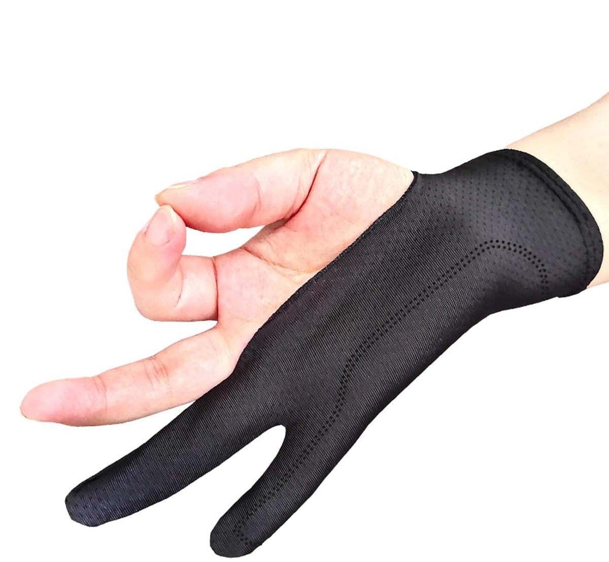 Digitale Tekenhandschoenen - Grafisch Tablet Handschoen - Wrijving Verminderen - Ademend Polyester Materiaal - S M Maten - Zwart