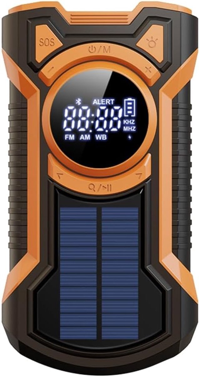 Draagbare Radio - Noodsituatie Speaker - Onderweg Luisteren - Hand Crank Opladen - 17 x 9 x 5 cm - Oranje