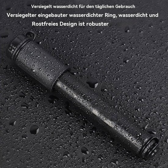 Draagbare Fietspomp - Fietsband Compressor - Banden Oppompen - Met Slang - 20cm Lengte - Enkele Kleur — afbeelding 3