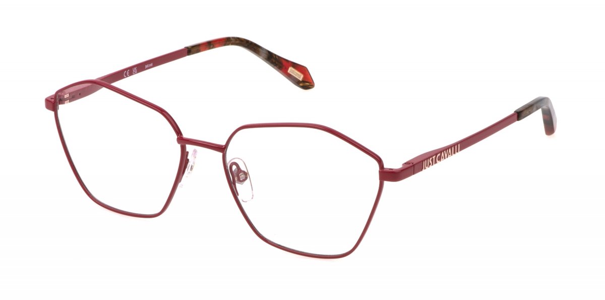 Just Cavalli VJC073 Rosso pieno lucido 56/16/140 WOMAN Brilmonturen