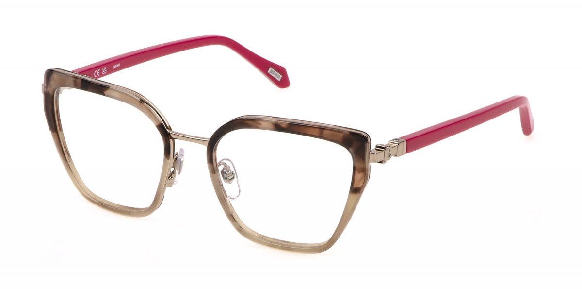 Just Cavalli VJC071 Avana marrone/beige lucida 53/18/135 WOMAN Brilmonturen