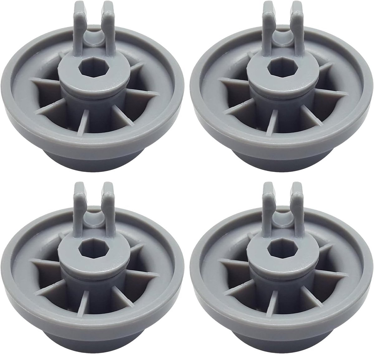 Vaatwasserrek wielen - Onderroller set - Glad Glijden - Easy Click Installatie - 3 x 12 x 3 cm