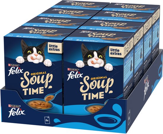 Felix Soup Vis Selectie - Kattenvoer Natvoer - 48 x 48 g