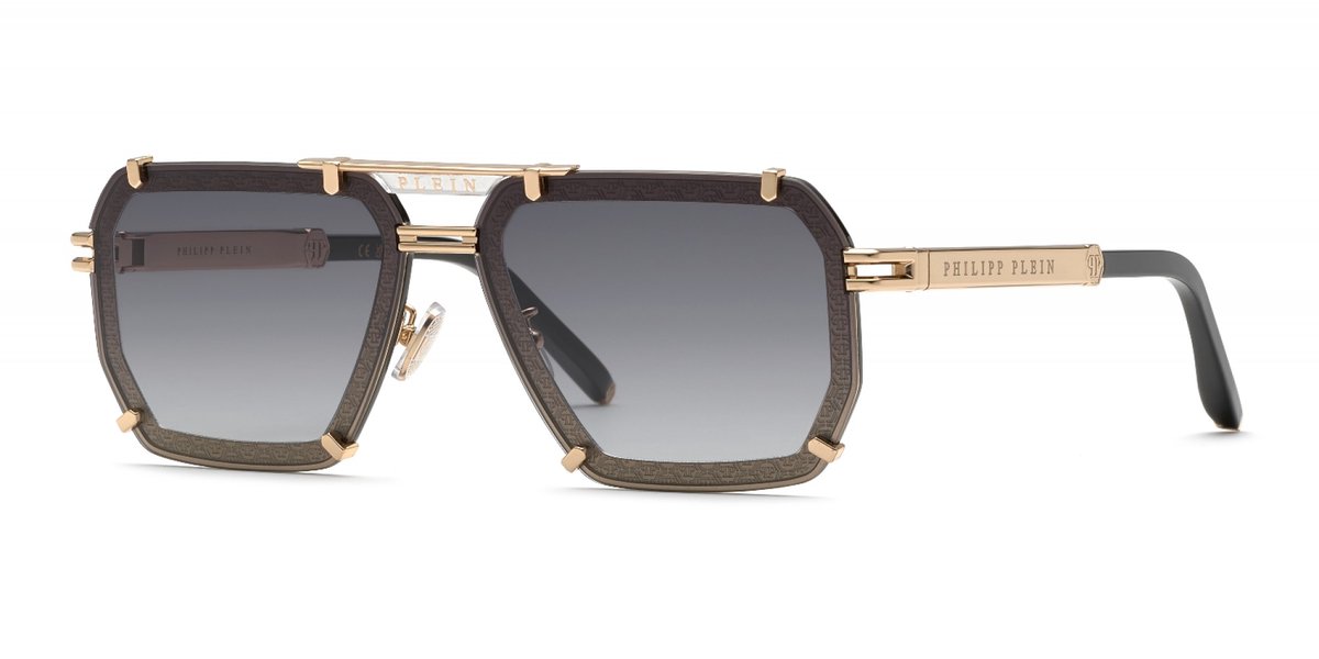 Philipp Plein SPP131 Oro rose' luc.c/parti nero luc 64/12/145 MAN Zonnebrillen