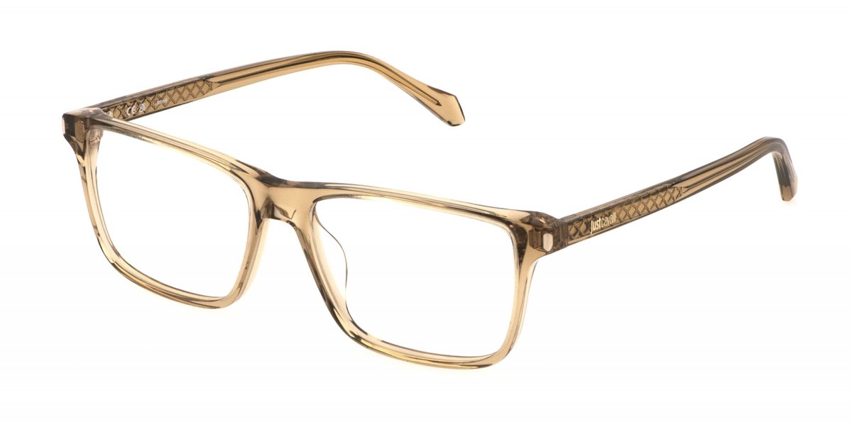 Just Cavalli VJC050 Beige trasparente lucido 56/16/145 MAN Brilmonturen