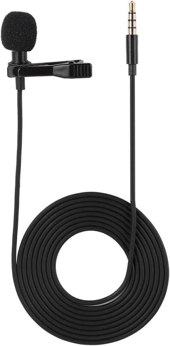 Lavalier Microfoon - Draagbare Opname - Stemopnames Maken - 360 Graden Clip - 1.5 Meter Kabel