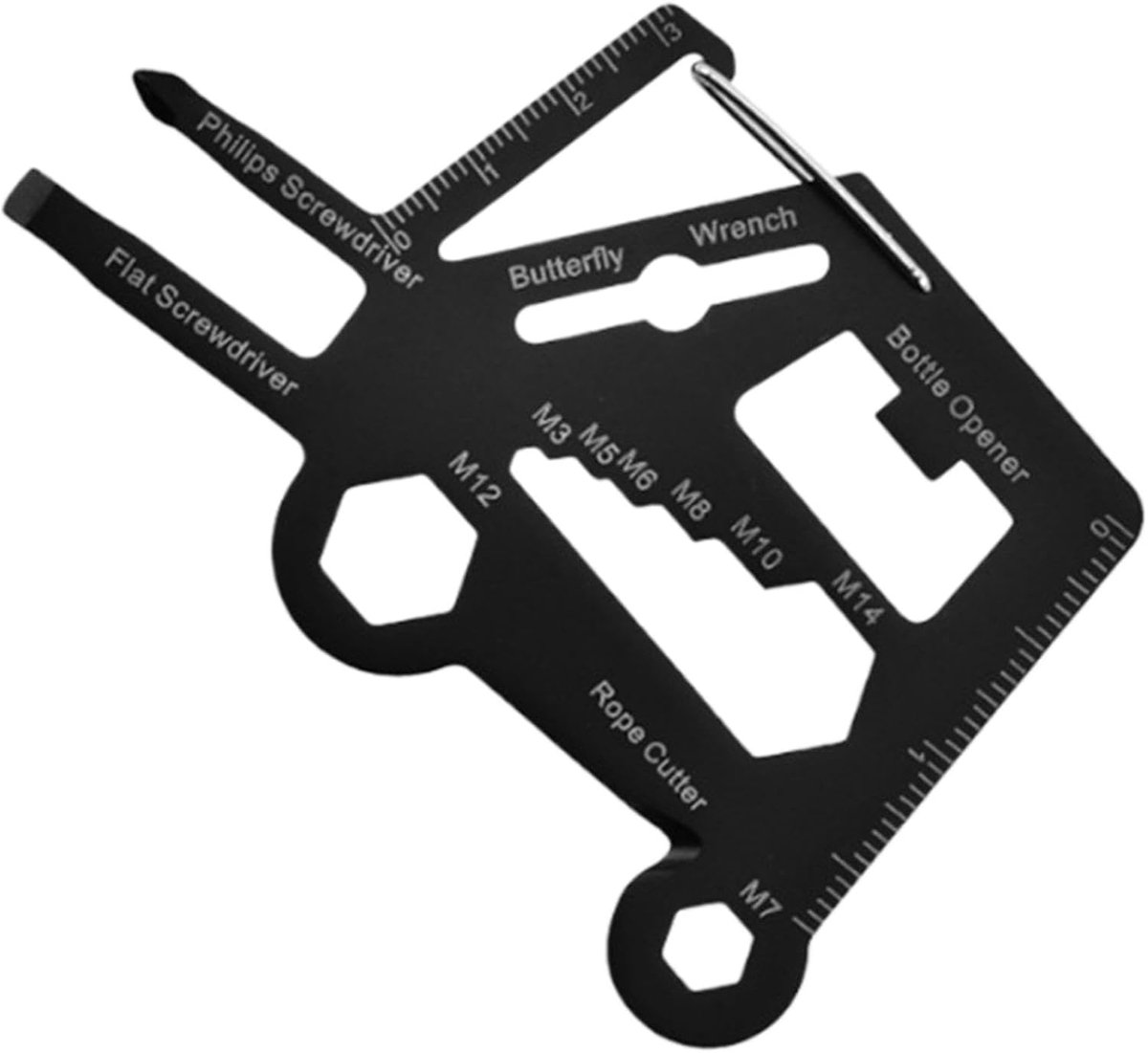 Multifunctionele Gereedschapskaart - Zakformaat Multitool - Overleven en Klussen - Roestvrij Staal - Creditcardformaat - Heftruck