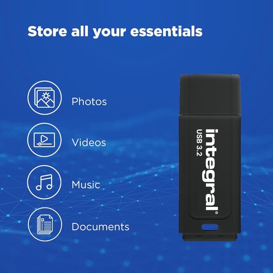 USB-C Flash Drive - Snelle Opslag - Bestanden Overzetten - Plug and Play - 128GB Capaciteit - Zwart van Merkloos — afbeelding 5