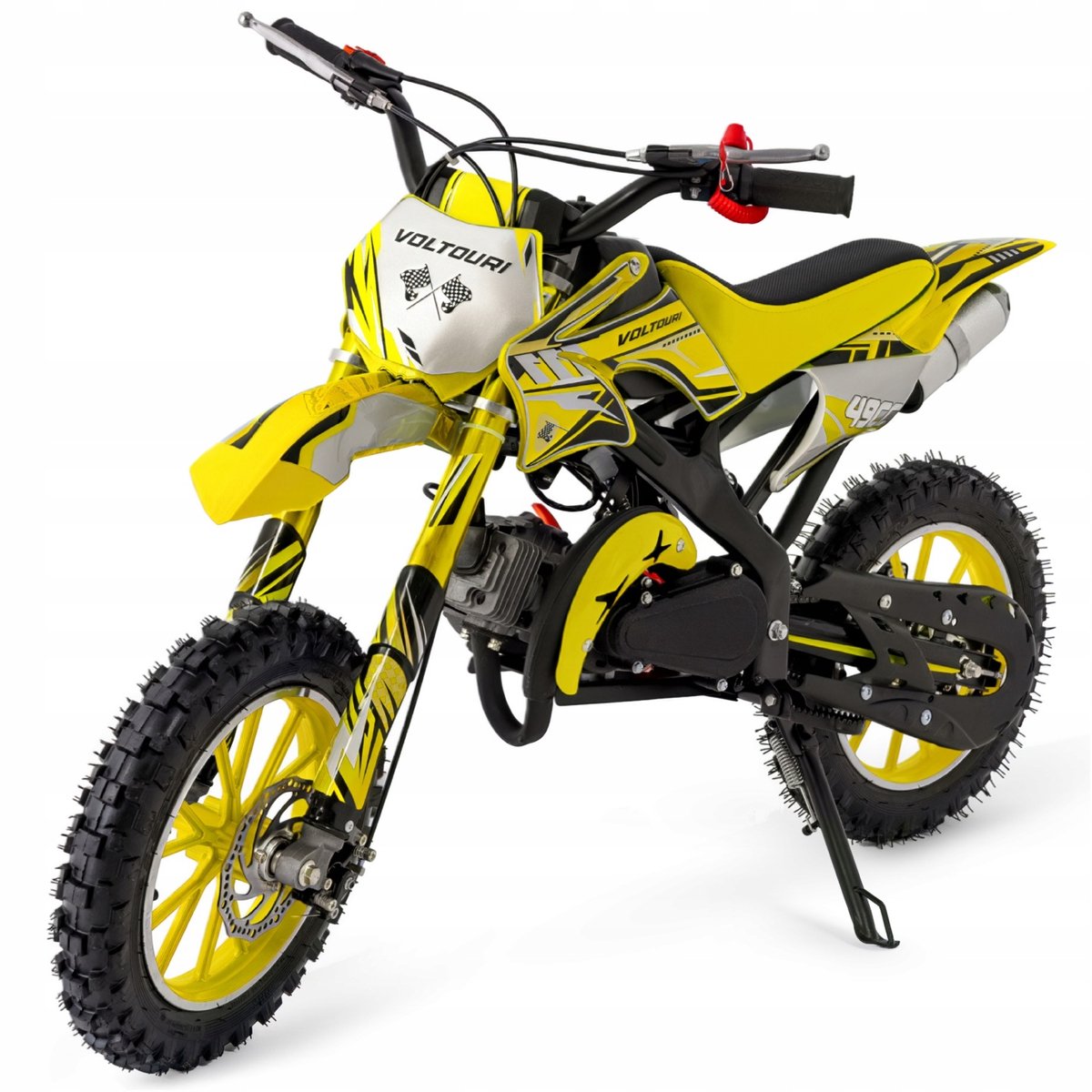 VOLTOURI Crossmotor 49cc - Geel - Voor Kinderen