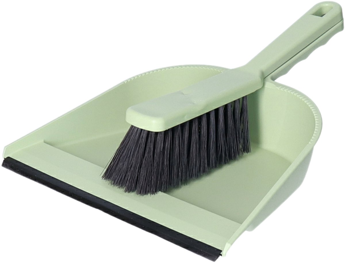 Stoffer en blik groen van kunststof - Schoonmaak/huishoudartikelen - Schoonmaken - Binnen vegen
