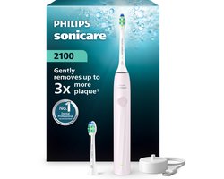 Philips Sonicare 2100 Series – Elektrische Tandenborstel – Roze – Reiniging tussen de tanden – Met 2 opzetborstels – HX4022/03