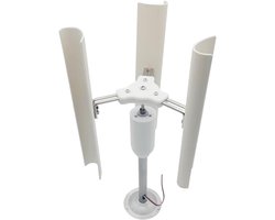 Mini Windturbine Generator - Kleine Windmolen - Energie Opwekken - Stil Geluidloos Ontwerp - 3 Bladen - Wit