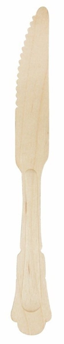 Houten messen set klassiek 24 stuks