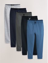 Next - Jongens - Basic joggingbroeken, set van 5 - Blauw