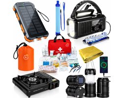 Twenty4seven® Ultieme Noodpakket voor Thuis - Survival Kit & Overlevingspakket - Oorlog, Stroomuitval & Rampen - Inc. Noodradio, Waterfilter, Nooddeken, Noodverlichting Etc.