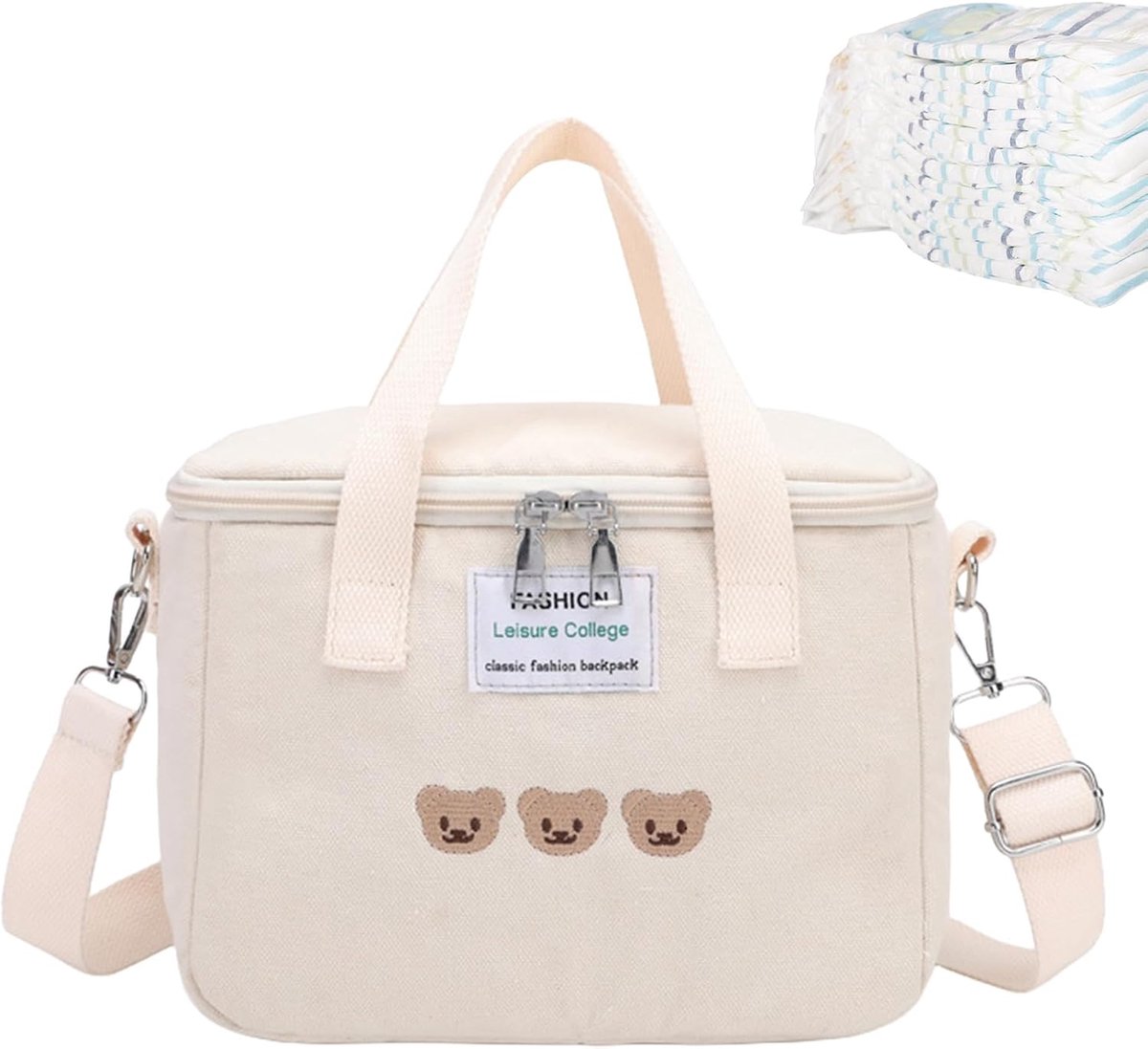 Luiertas - Mamatas Baby - Baby Reizen - Geïsoleerd Flessencompartiment - 24cm Compact Formaat - Waterdicht