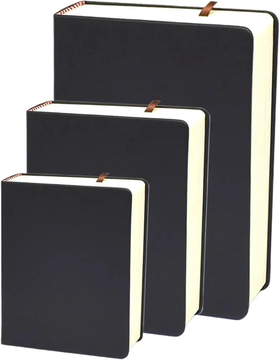 Super Dik Notitieboek - Agenda Planner Schetsboek - Schrijven Tekenen Plannen - 660 Blanco Pagina's - A5 Formaat - Zwart