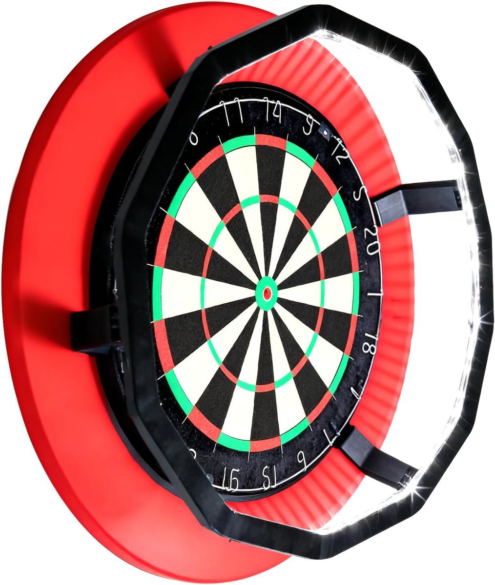 Dartbord Verlichting - LED Ring - Verbeterd Zicht - 360 Graden Licht - 26 Inch Geschikt - Rood