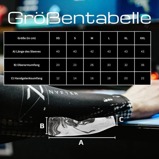 Gaming Arm Sleeves - Anti-zweet manches - Verbeterde gameplay - Temperatuur regulerend - Unisex maten - Zwart — afbeelding 2