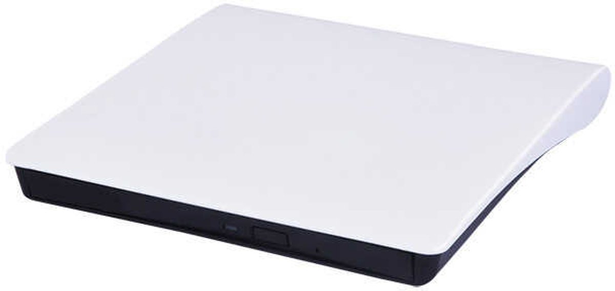 Externe cd-romlezer, draagbaar, USB 3.0, geschikt voor cd-rombranders van laptops, Geschikt voor laptops, desktops, Windows en Linux besturingssystemen, wit.