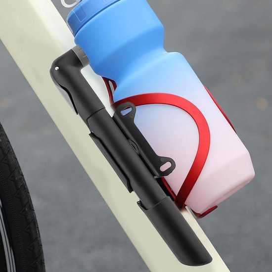 Handzame Fietspomp - Kleine Luchtpomp - Banden Oppompen - Hoge Druk 130PSI - 23.5cm Gekrompen - Zwart — afbeelding 3