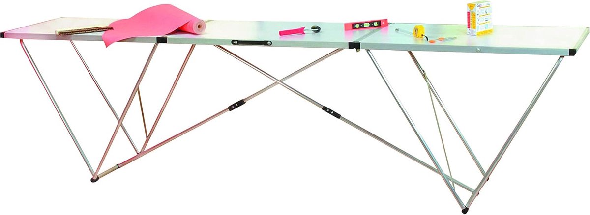 Professionele behangtafel - Behangtafel vouwbaar - Behangen van muren - Lamineer afwerking - 3 meter lang - Meerkleurig