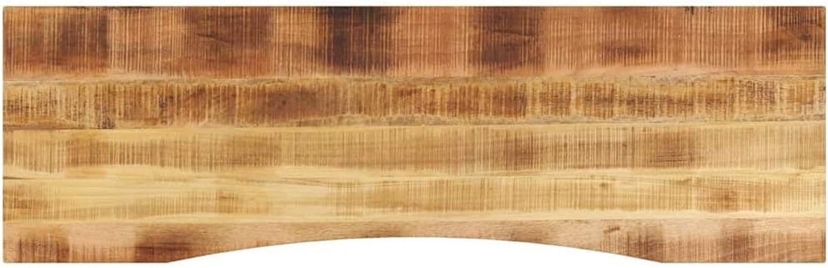 Bureaublad met ronding - Tafelblad meubelpaneel - Thuiswerkplek inrichten - Massief ruw mangohout - 160x50x2.5 cm - Bruin