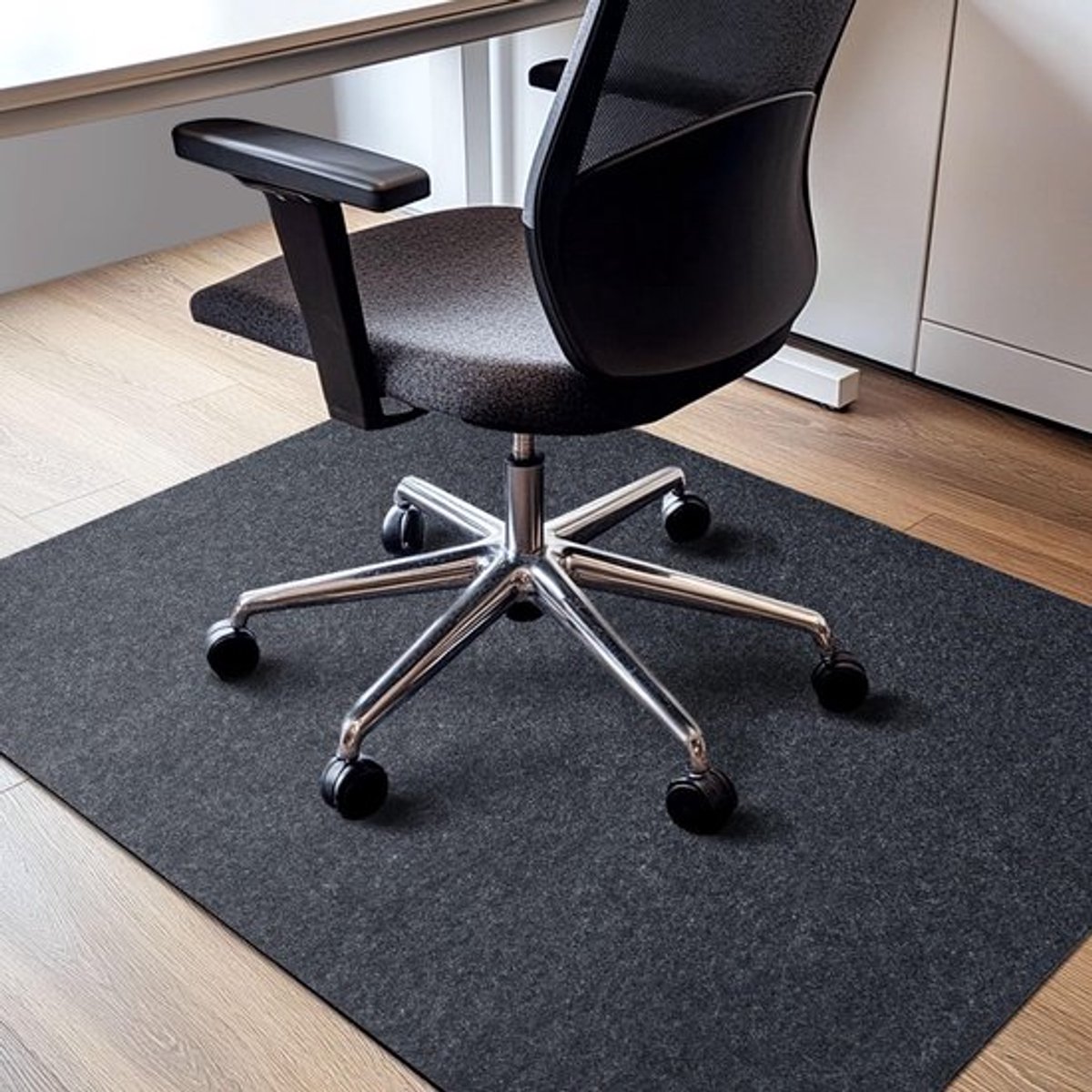 vloermat - bureaustoel vloermat 90×120 cm – bescherming voor vloer – onderlegger voor bureaustoel – grijs - Belle's products