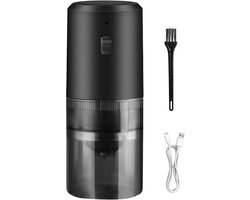 Elektrische Koffiemolen - Draagbare Molen - Reizen Kamperen - Oplaadbaar Compact - 18x8 cm - Zwart