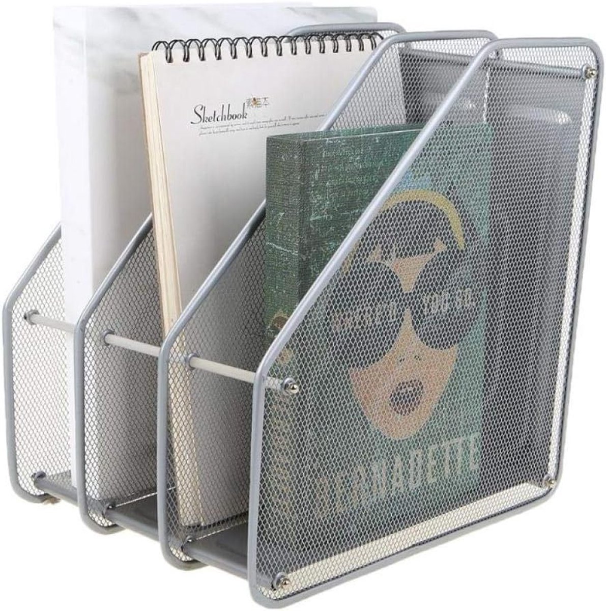 Documenten Organizer - Archief Bak - Bureau Opruimen - 3 Kolom Ontwerp - 24x29x31cm - Wit